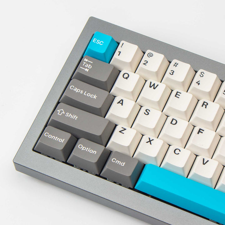 Keychron - Grey, White, and Blue | Double-Shot PBT KeycapsHikari Keys