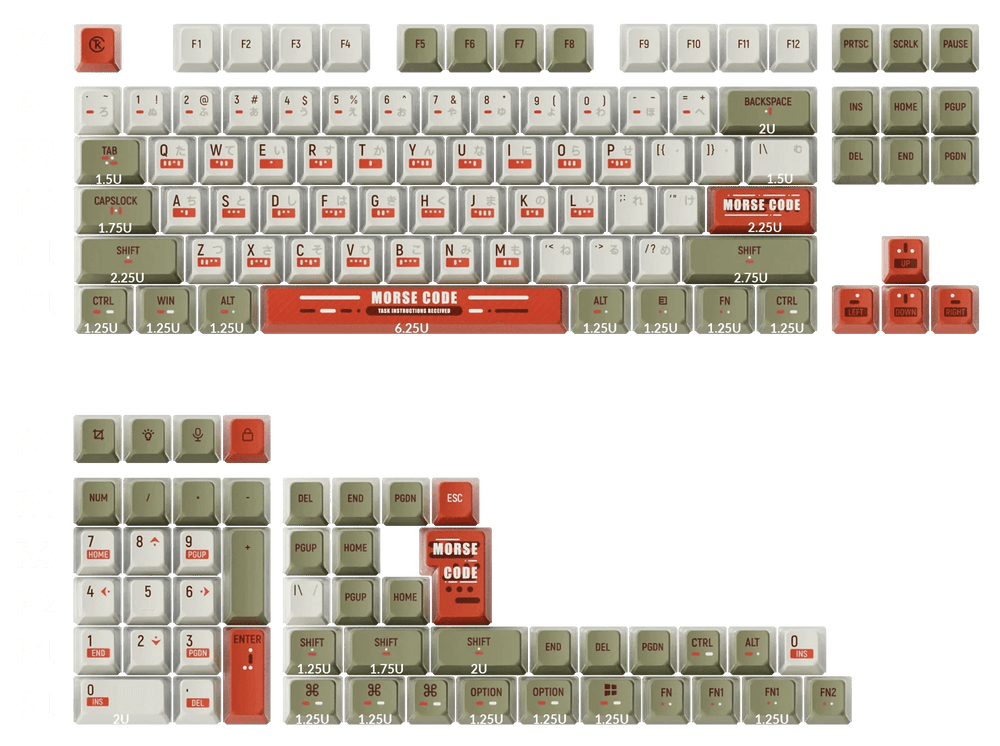 Keychron - Morse Code | Dye-Sub PBT KeycapsHikari Keys